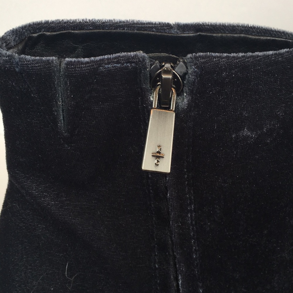 Kenneth Cole Black and Blue Embroidered Ankle Boots - Picture 5 of 8